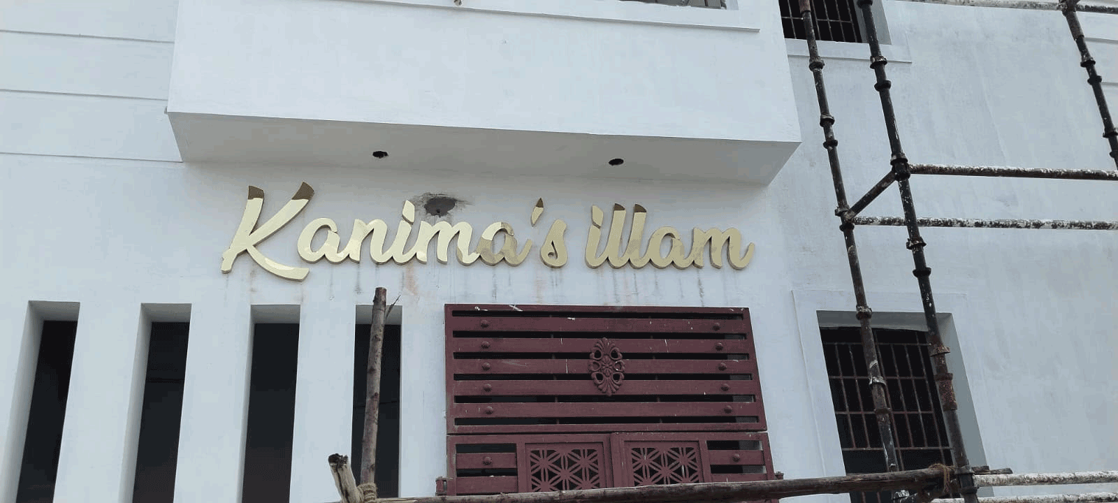 SS Titanium Brush Gold Letter Sign Board in Madurai